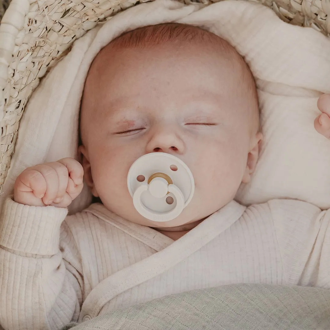BIBS Colour Symmetrical Pacifier - 2 Pack - Ivory/Sage - Latex