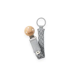 BIBS Paci Braid Pacifier Clip - Cloud   Iron