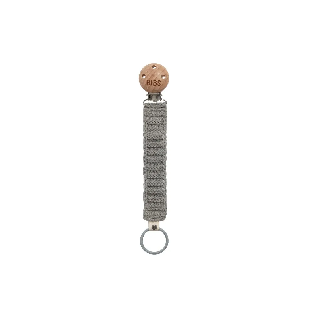 BIBS Pacifier Clip - Cloud - Knitted