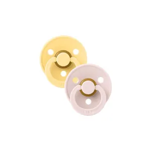 BIBS Pacifier Colour 2 Pack - Pale Butter/Petal