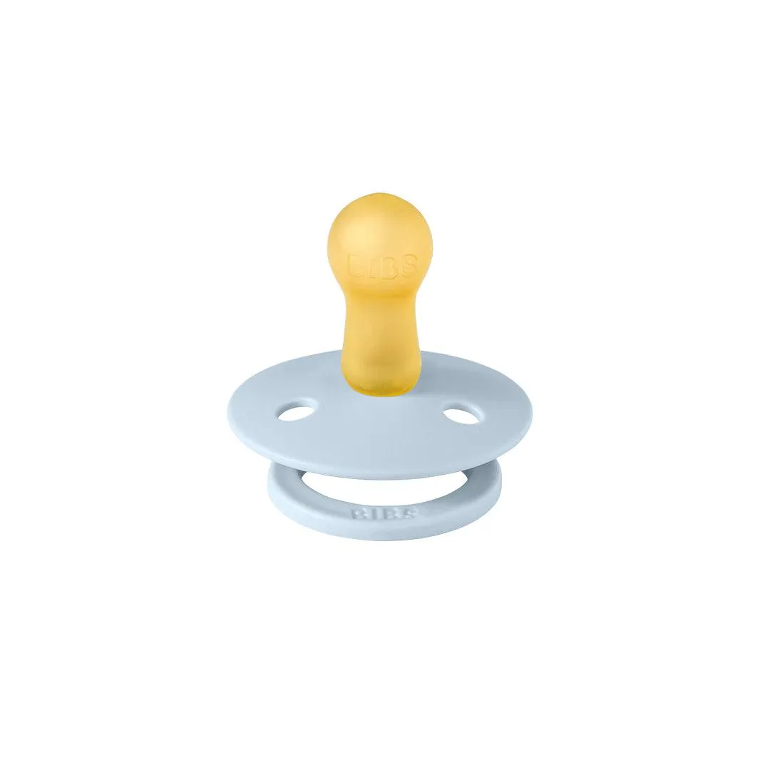 BIBS Studio Block Latex Pacifier - 2 Pack - Baby Blue Dusty Blue Mix