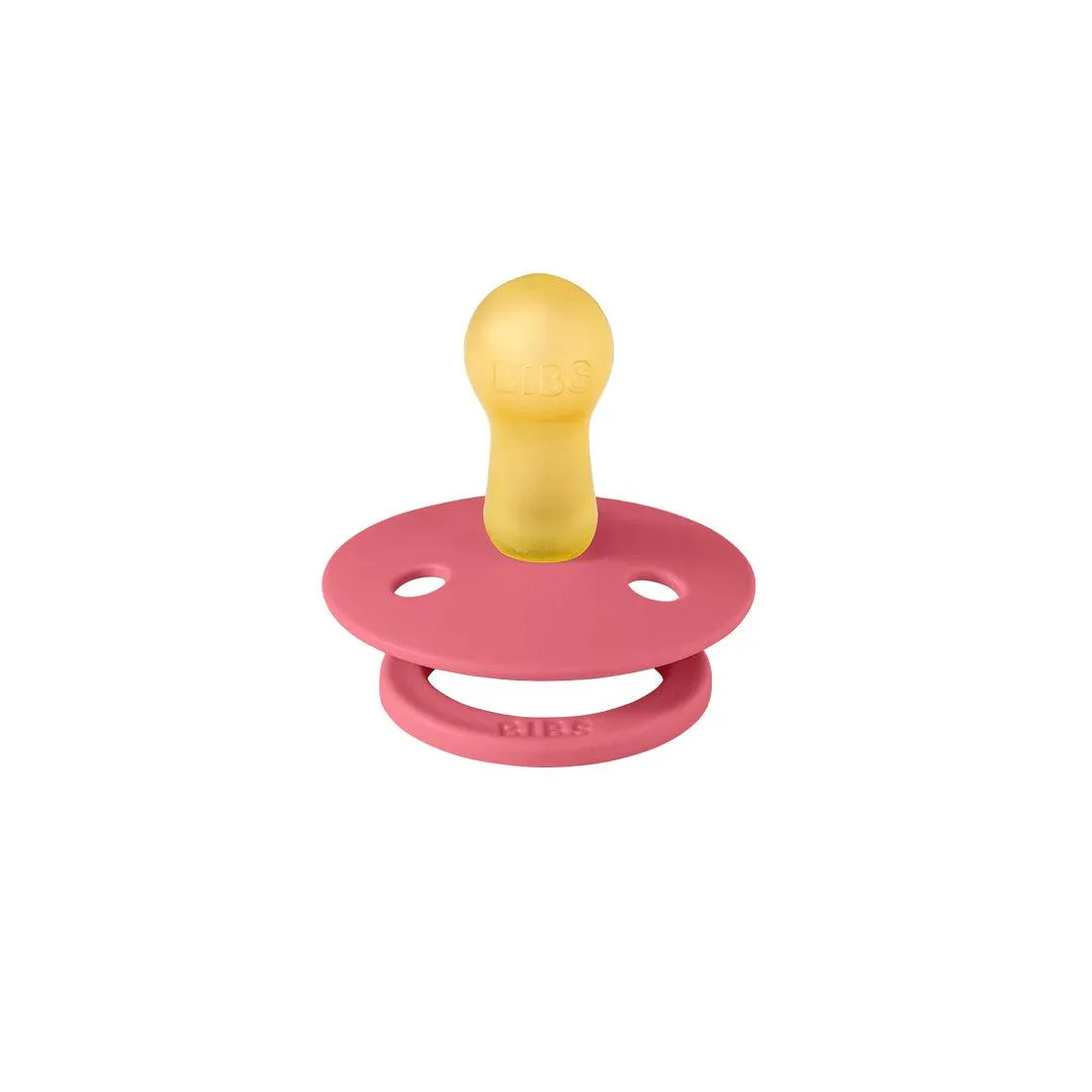 BIBS Studio Block Latex Pacifier - 2 Pack - Baby Pink Coral Mix