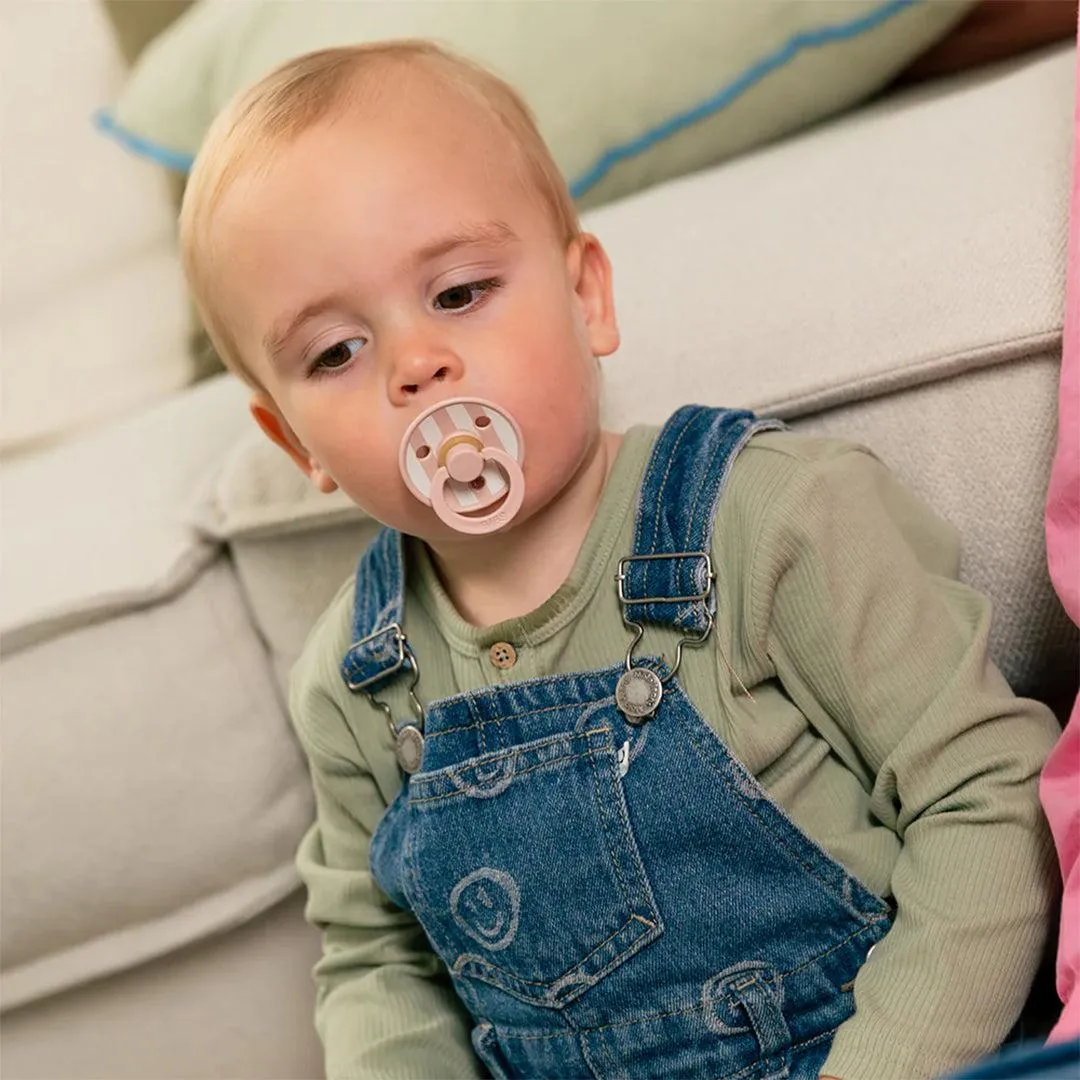 BIBS Studio Block Latex Pacifier - 2 Pack - Blush Mix