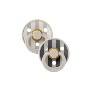 BIBS Studio Block Latex Pacifier - 2 Pack - Sand Mix