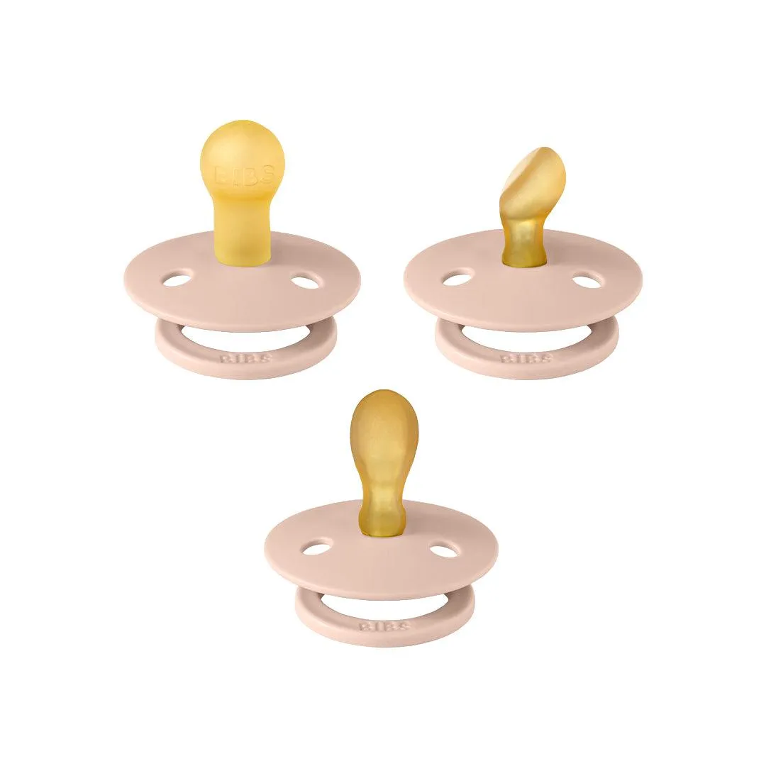 BIBS Try-It Colour Pacifiers - 3 Pack - Blush