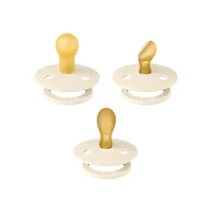 BIBS Try-It Colour Pacifiers - 3 Pack - Ivory