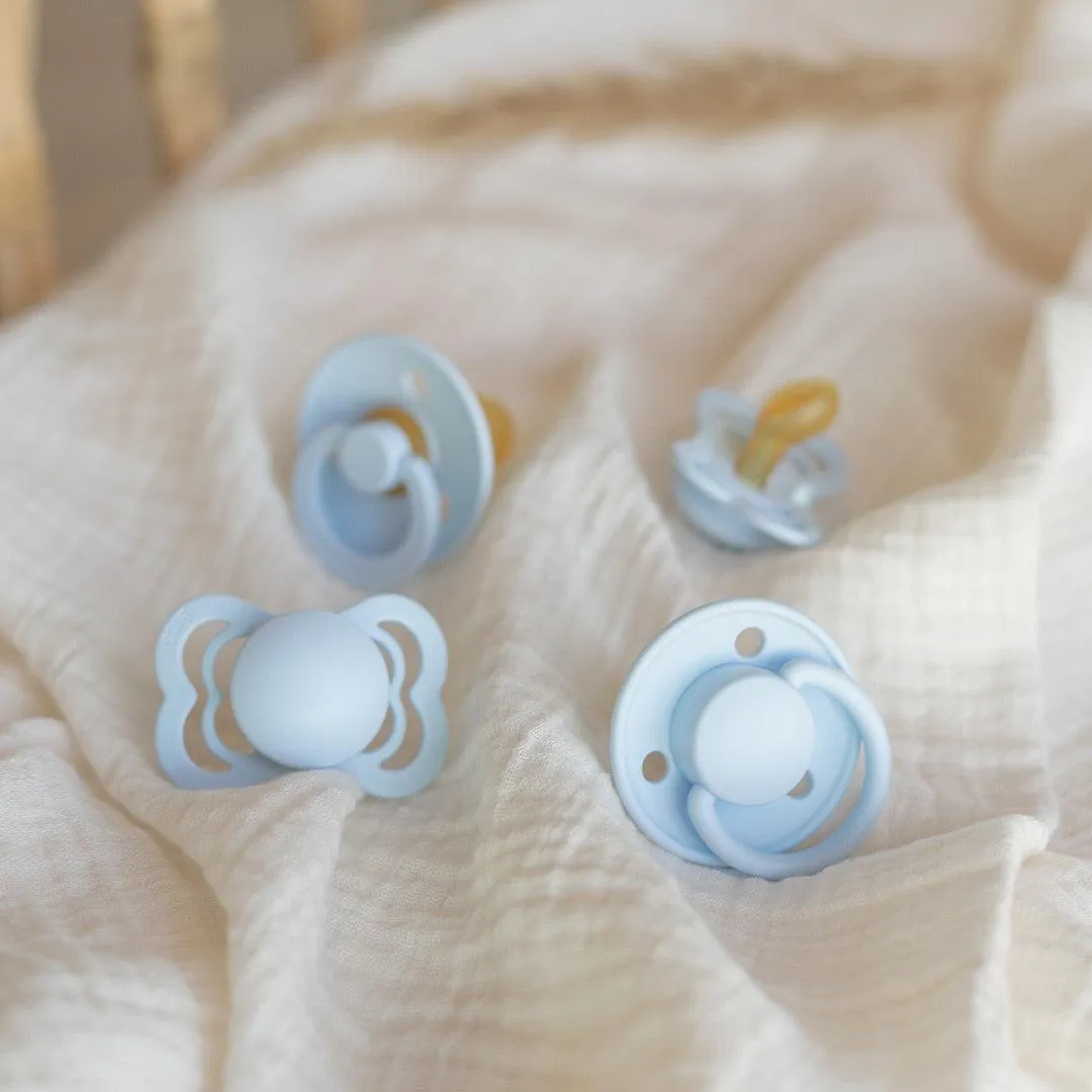 BIBS Try-It Mixed Pacifier Collection - Baby Blue - 4 Pack