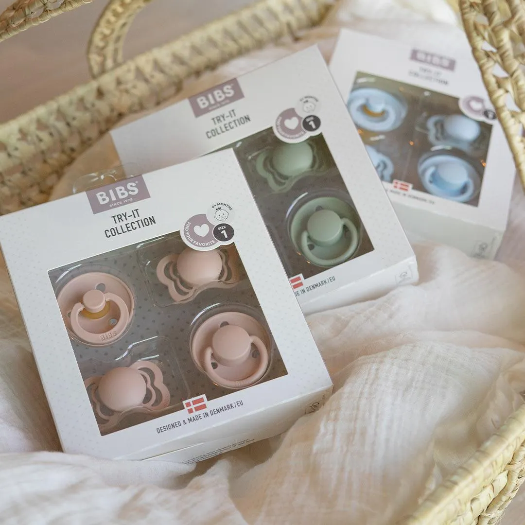 BIBS Try-It Mixed Pacifier Collection - Sage - 4 Pack