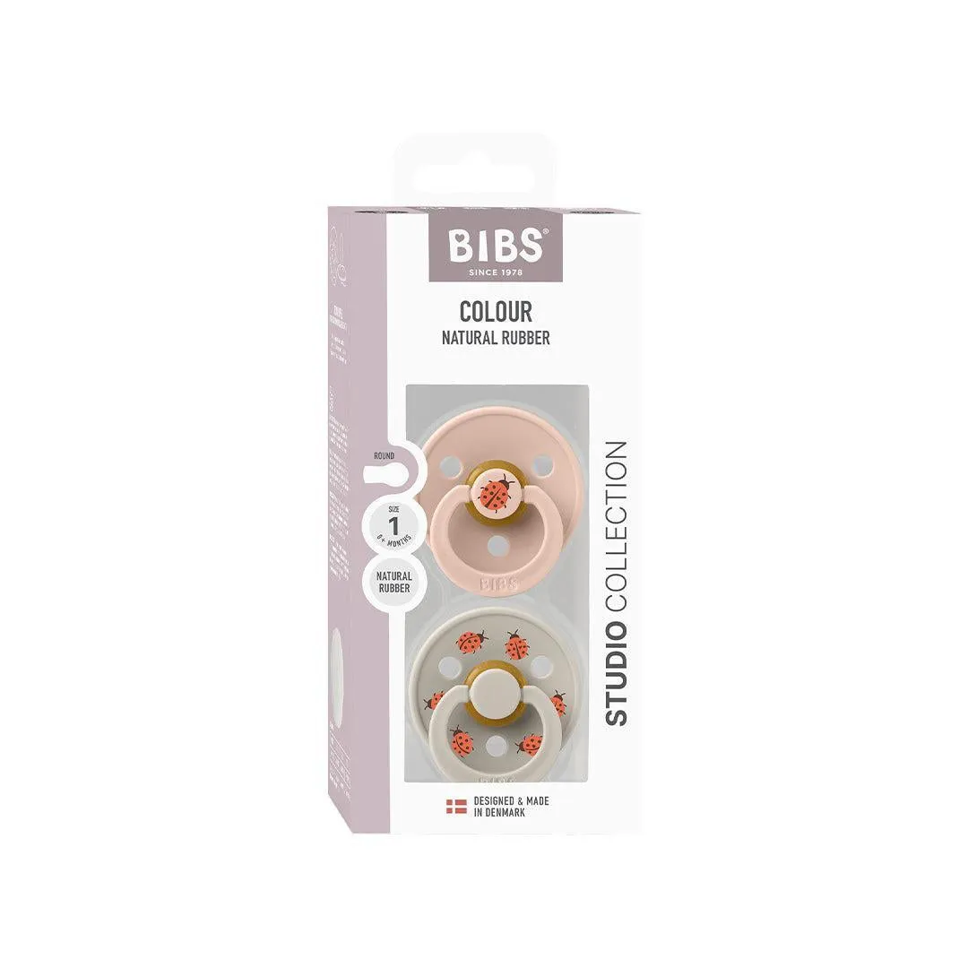 BIBS World BIBS Pacifier Studio Colour 2 PACK Ladybug Latex - Blush Mix