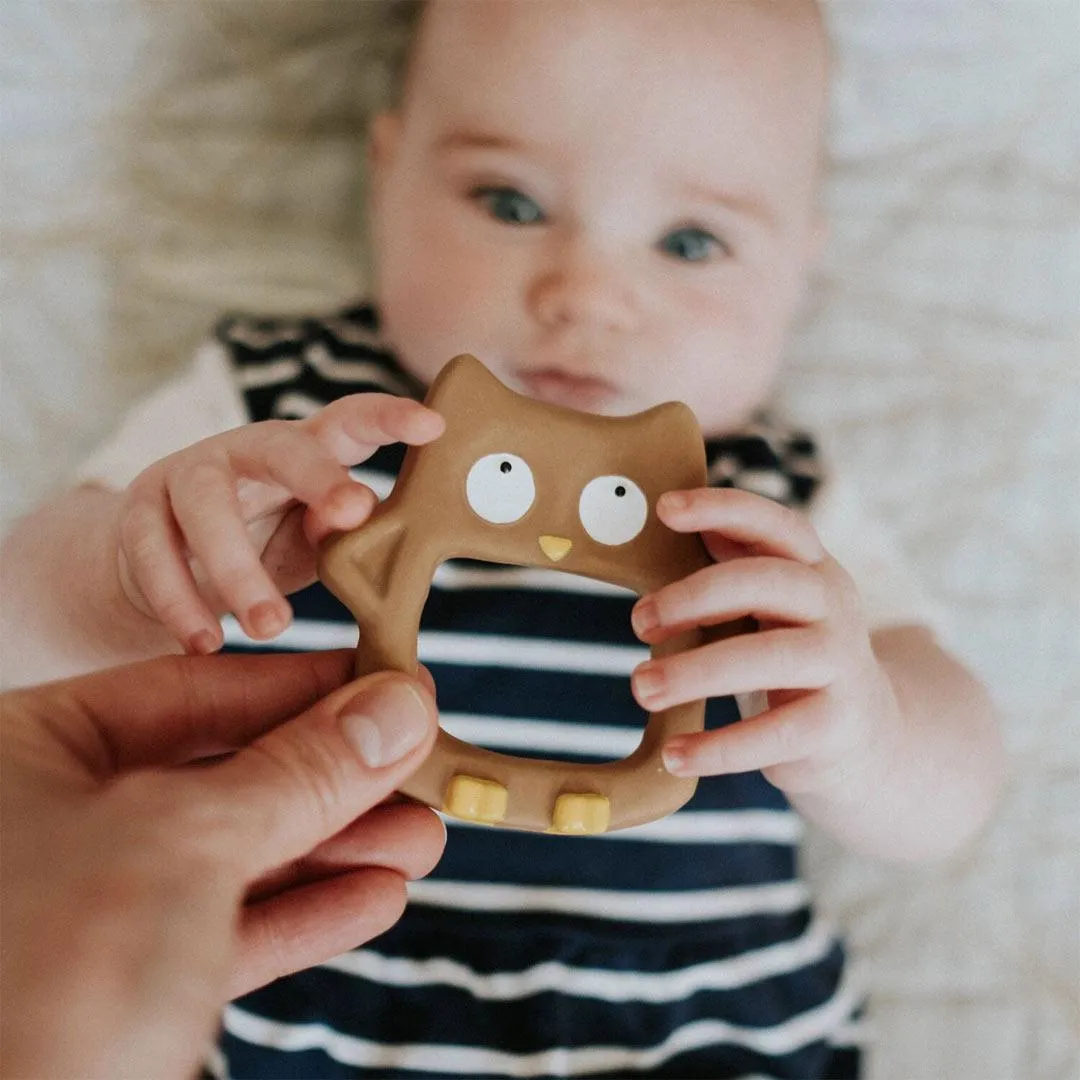 Cloud and Cuckoo My Friend Hoot Teether - Brown