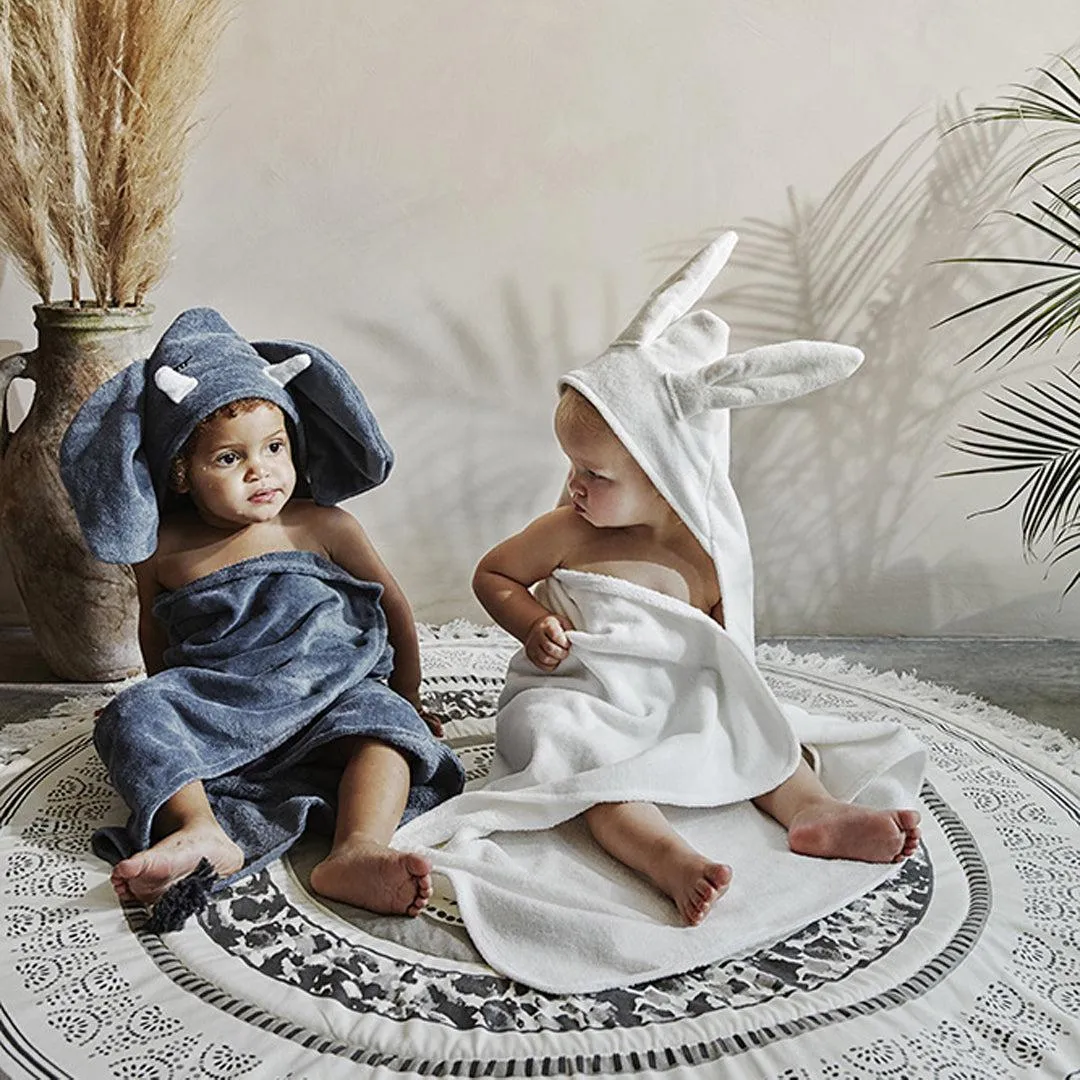 Elodie Details Hooded Towel  - Vanilla White Bunny