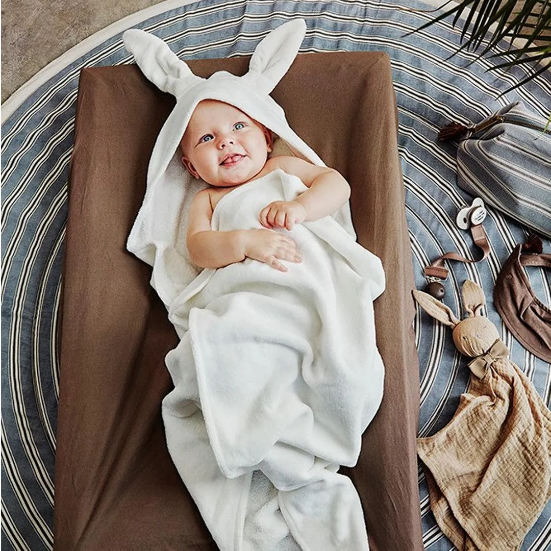Elodie Details Hooded Towel  - Vanilla White Bunny