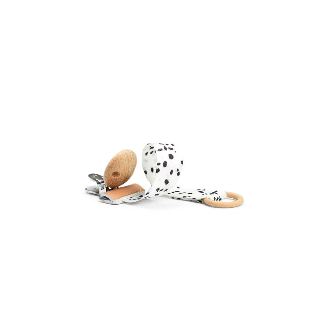 Elodie Details Pacifier Clip - Dalmatian Dots - Wood