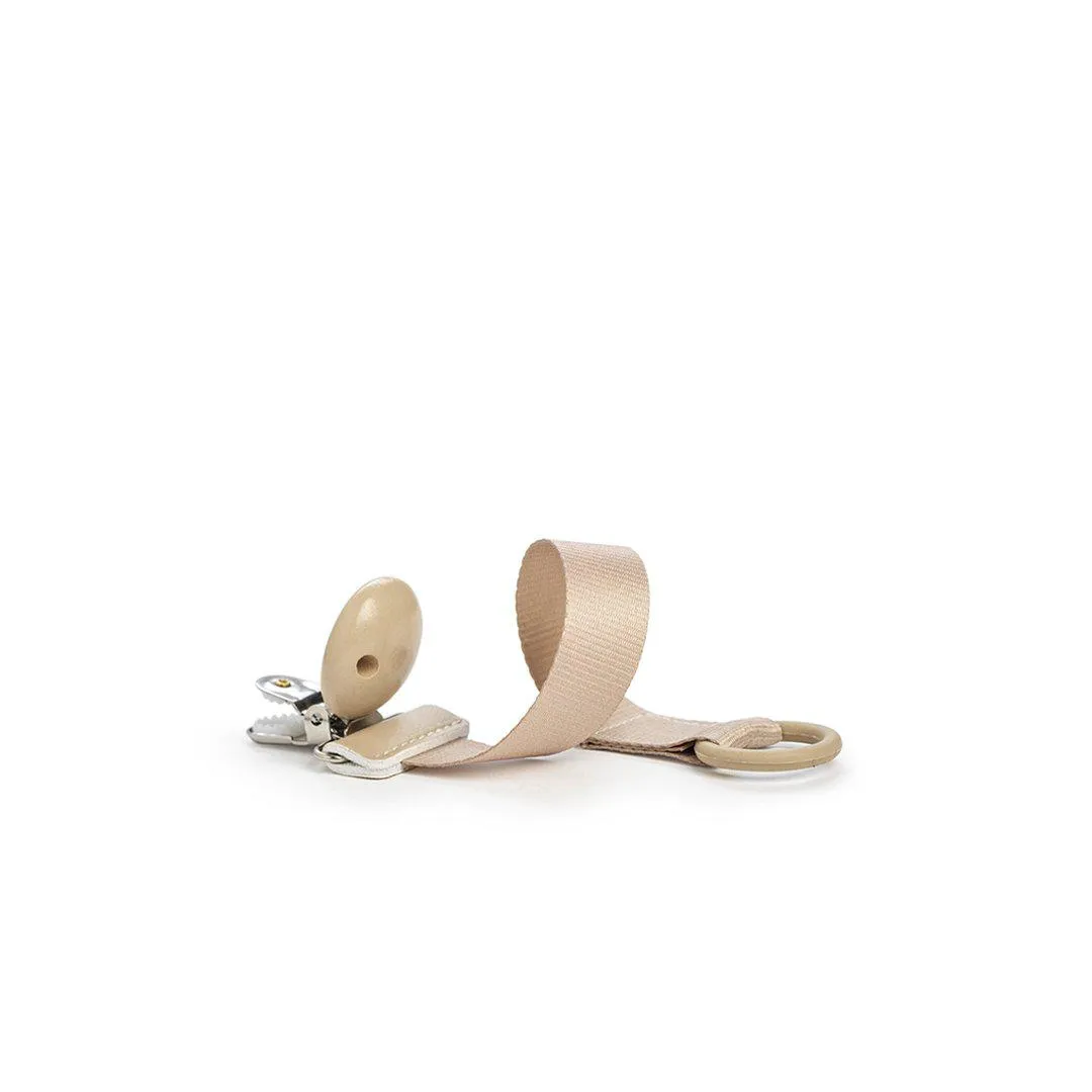 Elodie Details Pacifier Clip Wood - Pure Khaki