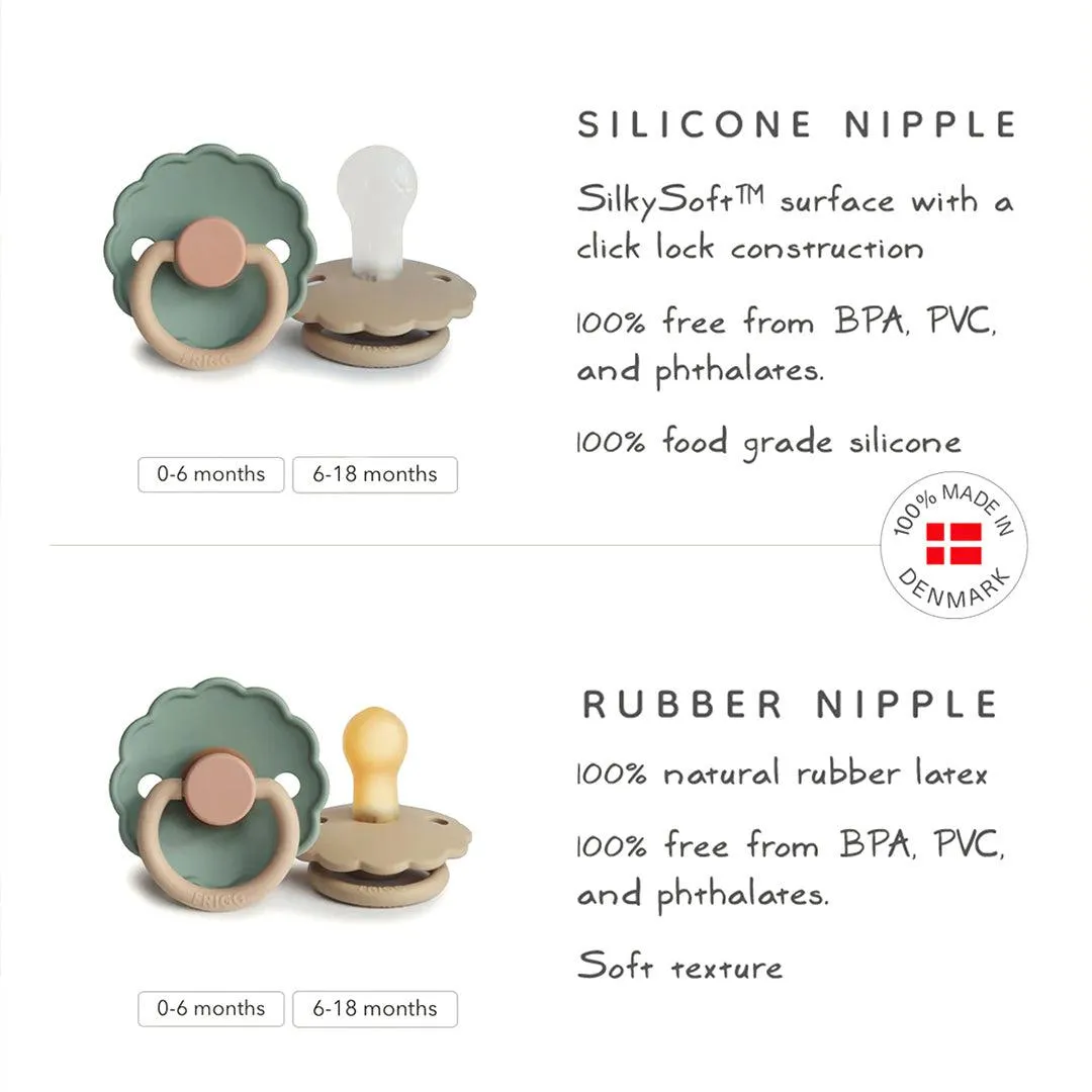 FRIGG Daisy Latex Pacifier - 2 Pack - Desert/Cream