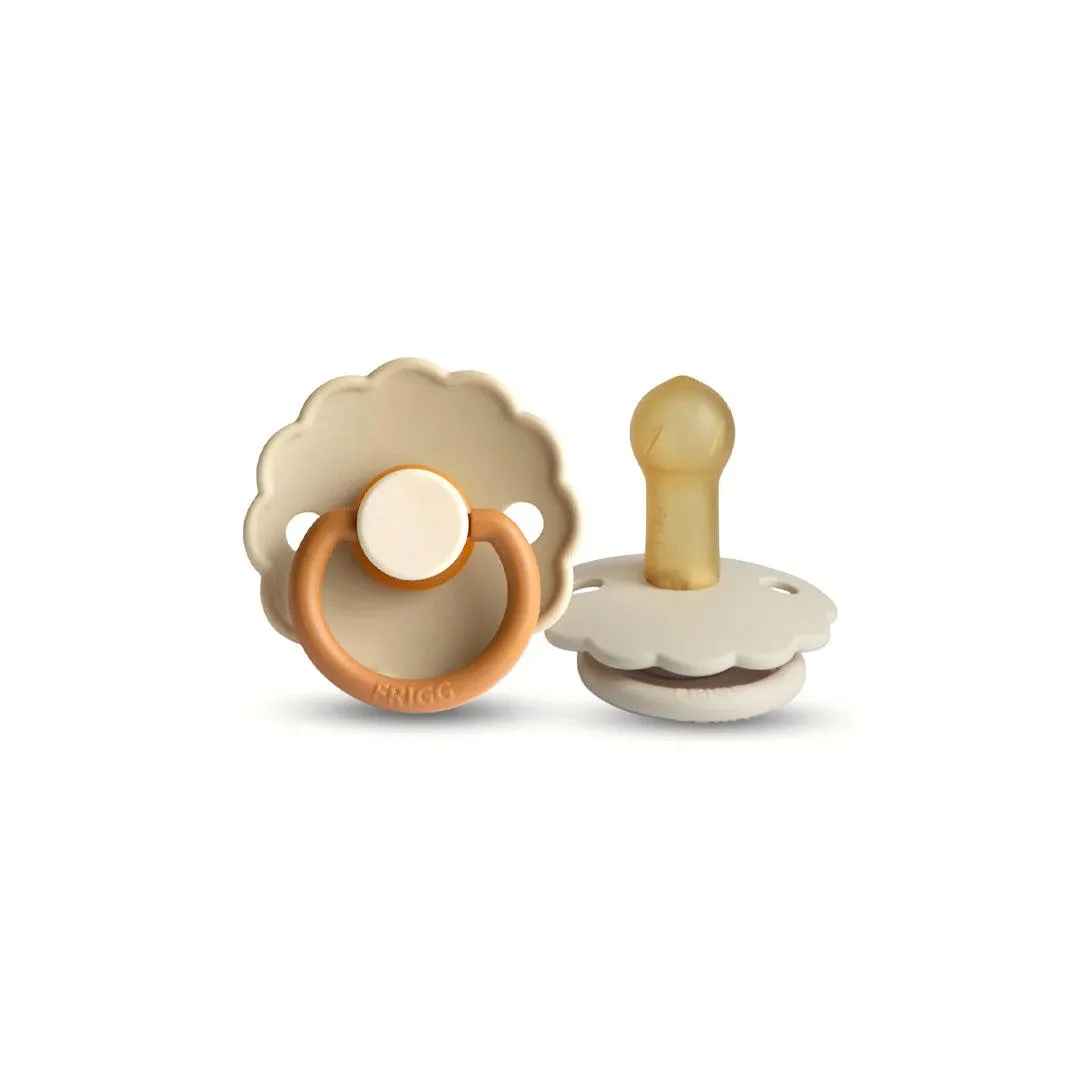 FRIGG Daisy Latex Pacifier - 2 Pack - Desert/Cream