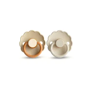 FRIGG Daisy Latex Pacifier - 2 Pack - Desert/Cream
