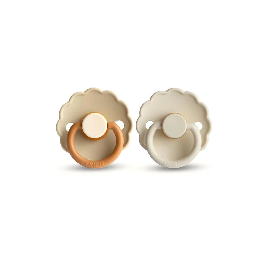 FRIGG Daisy Latex Pacifier - 2 Pack - Desert/Cream