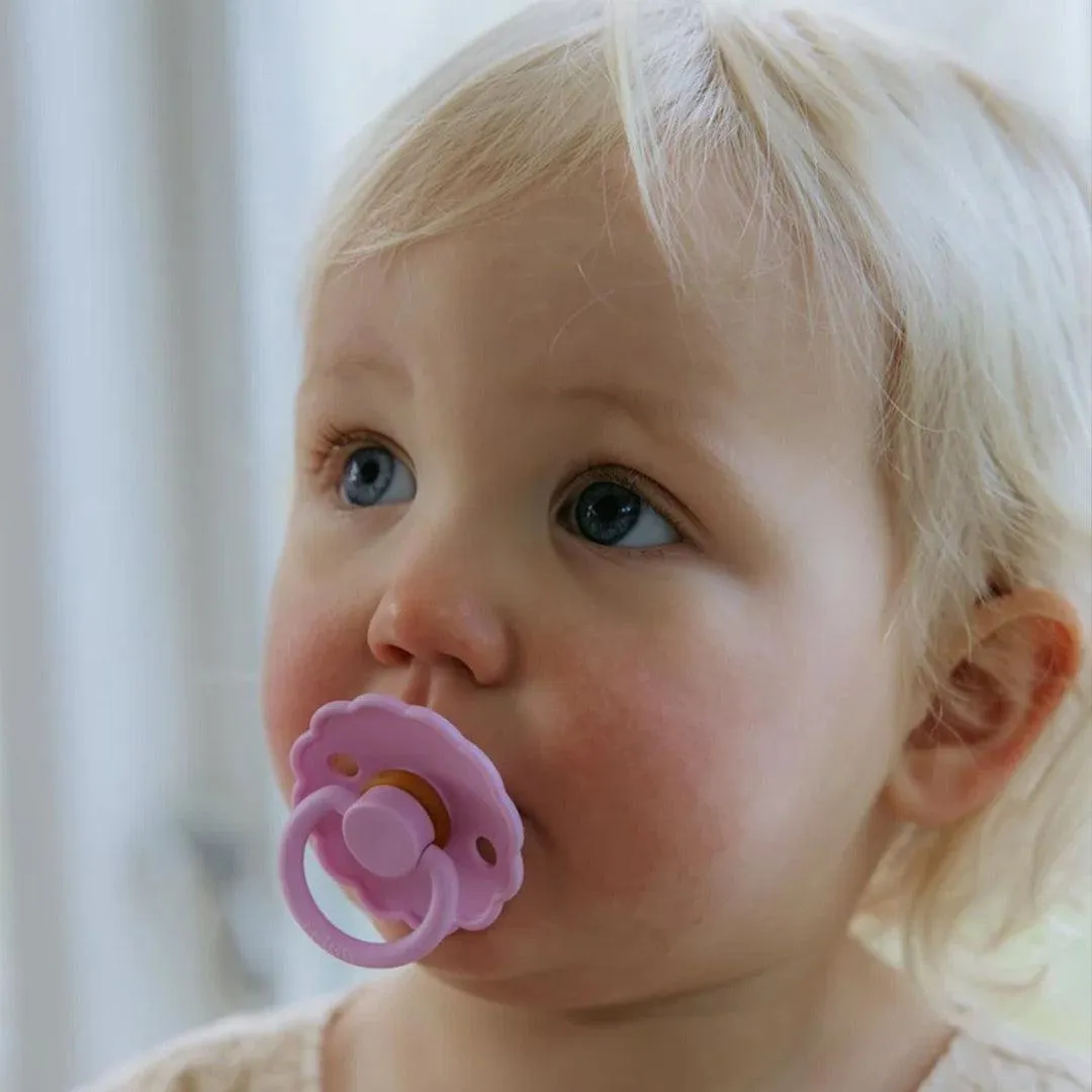FRIGG Daisy Latex Pacifier - 4 Pack - Rosy Romance