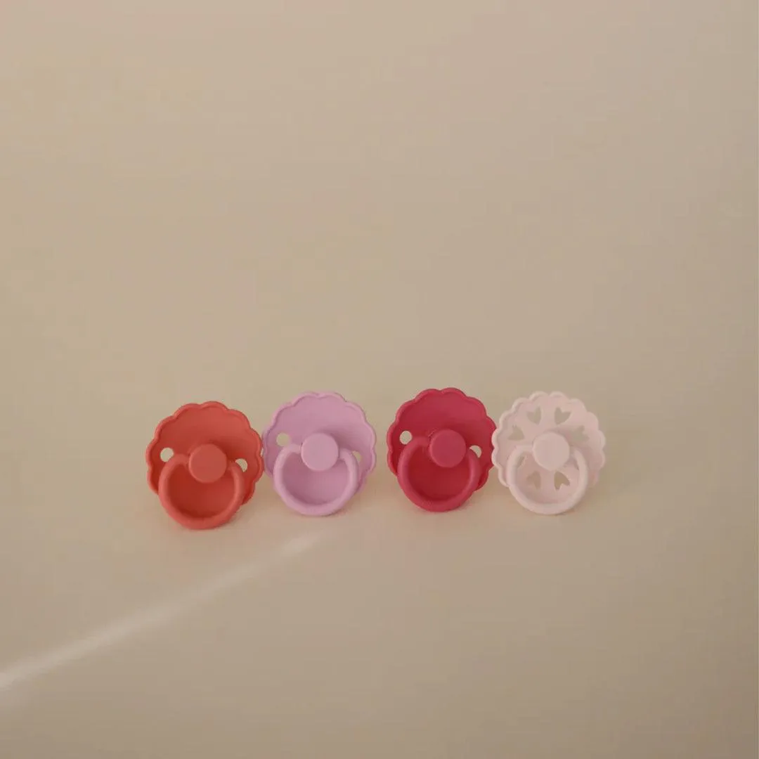 FRIGG Daisy Latex Pacifier - 4 Pack - Rosy Romance