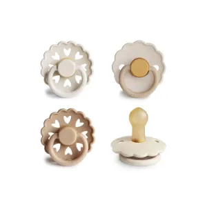 FRIGG Daisy Latex Pacifier - 4 Pack - Snowflake Dream