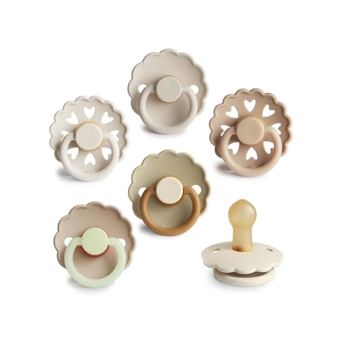 FRIGG Daisy Latex Pacifier - 6 Pack - Cinnamon Charm