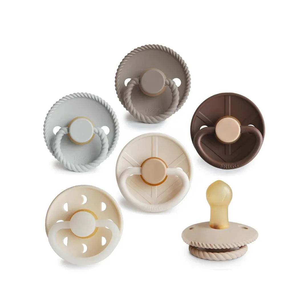 FRIGG Daisy Latex Pacifier - 6 Pack - Earthy Wonder