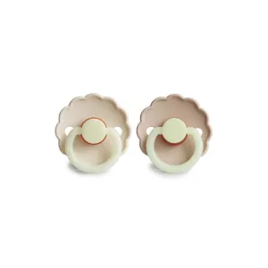 FRIGG Daisy Latex Pacifier - Cream Night - 2 Pack
