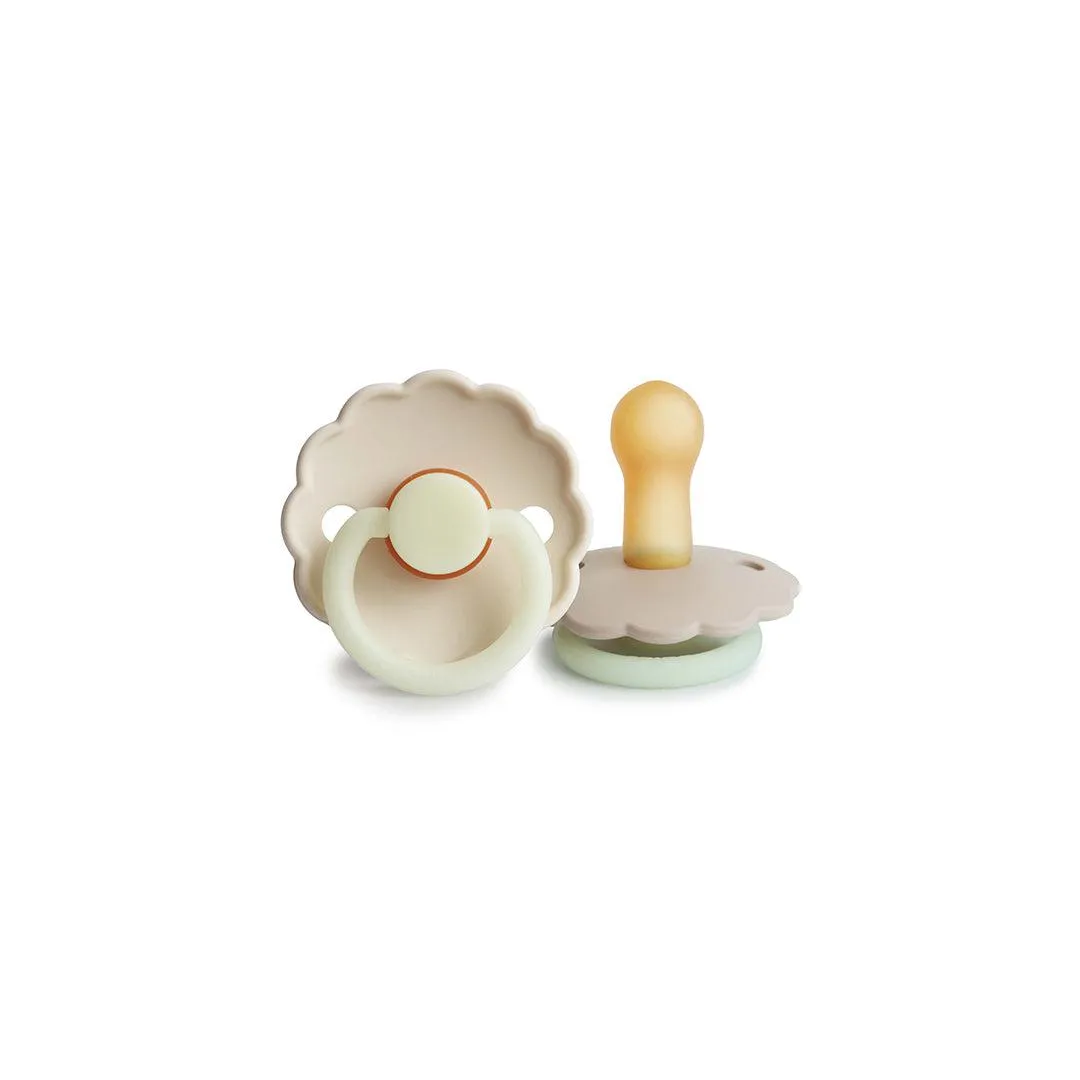 FRIGG Daisy Latex Pacifier - Cream Night - 2 Pack
