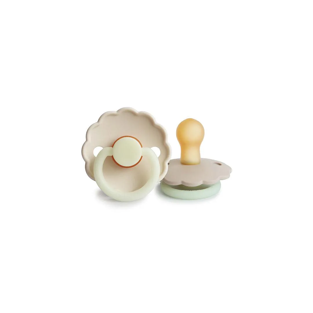 FRIGG Daisy Latex Pacifier - Cream Night - 2 Pack