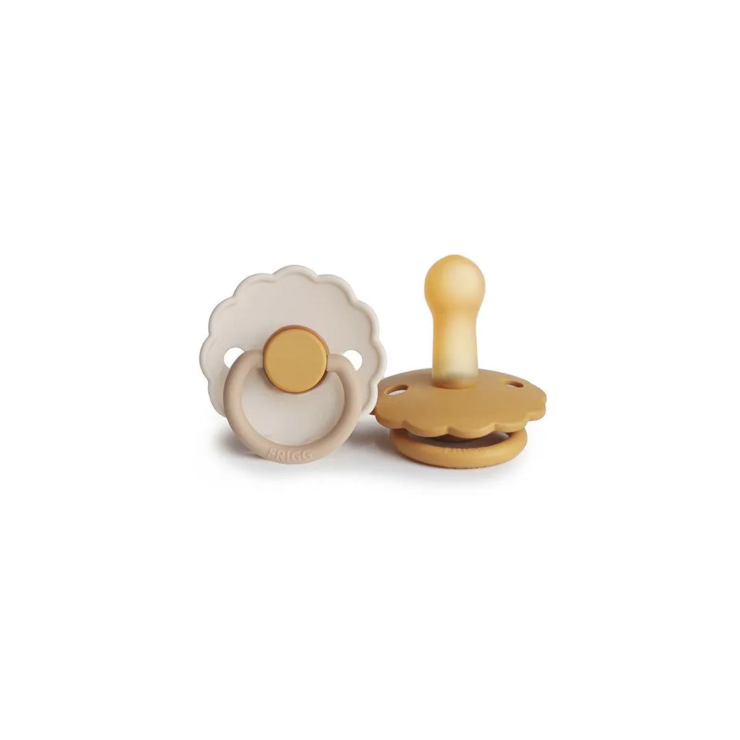 FRIGG Daisy LatexPacifier - 2 Pack - Chamomile - Honey Gold