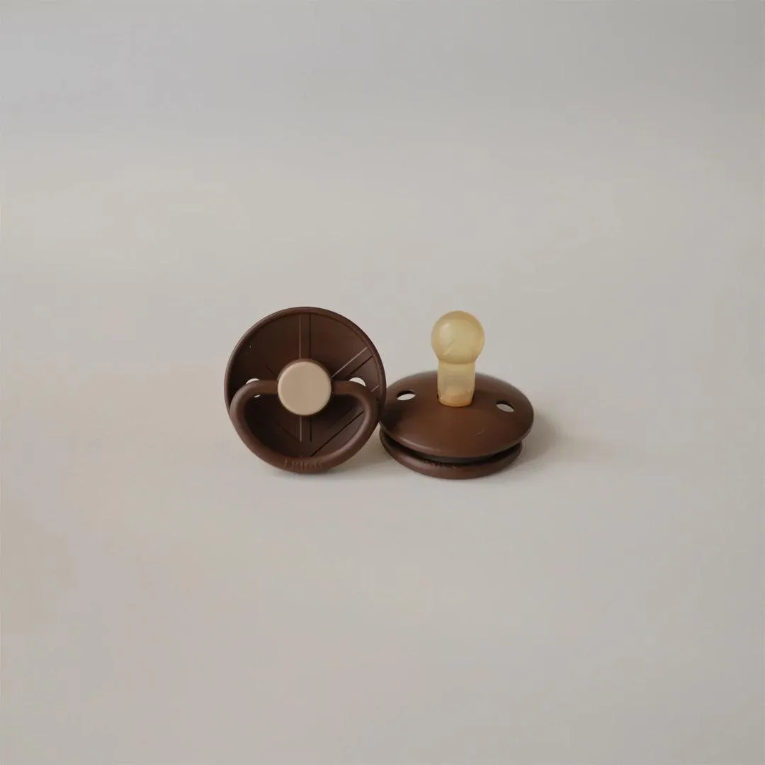 FRIGG Little Viking Silicone Pacifier - 2 Pack - Cocoa/Cream