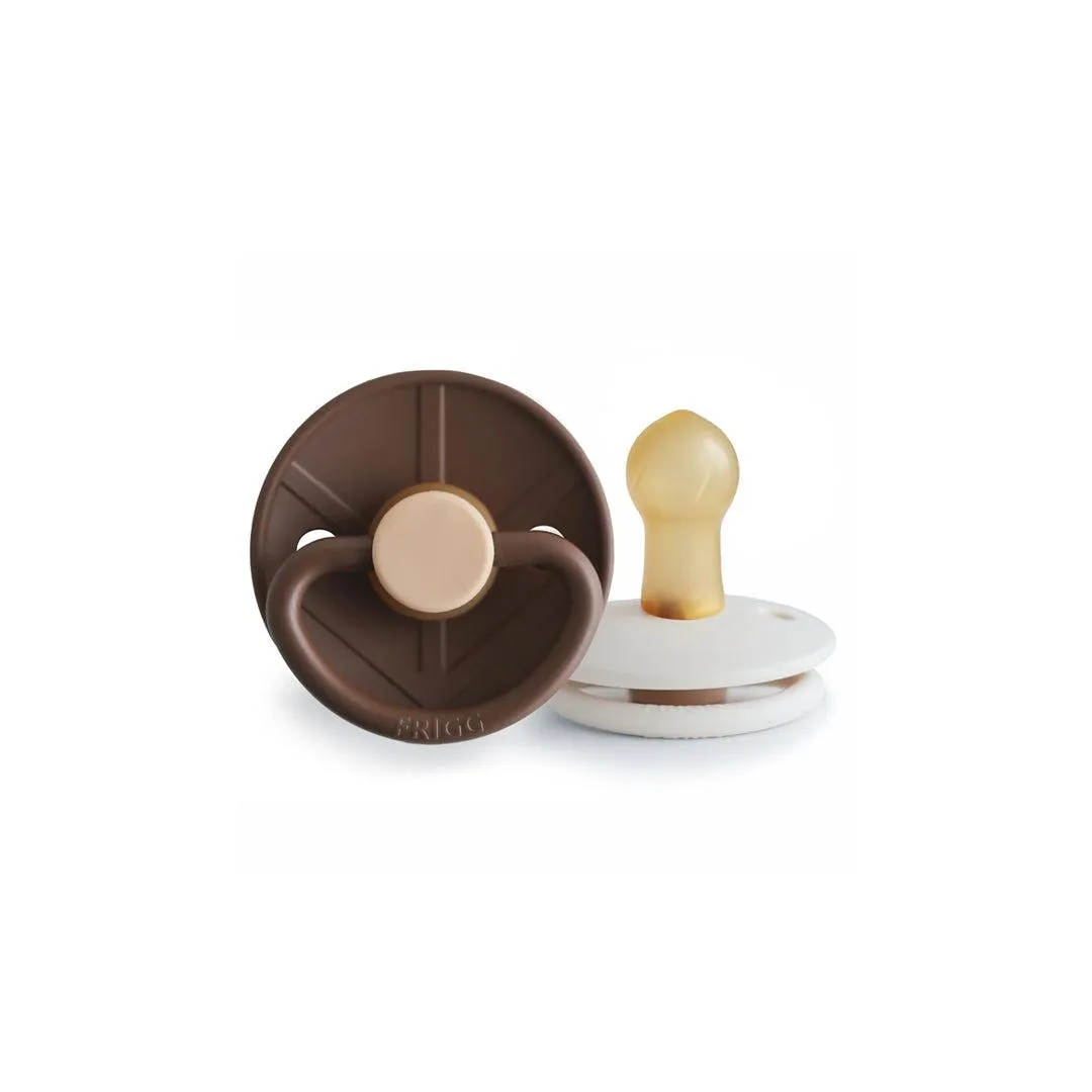 FRIGG Little Viking Silicone Pacifier - 2 Pack - Cocoa/Cream