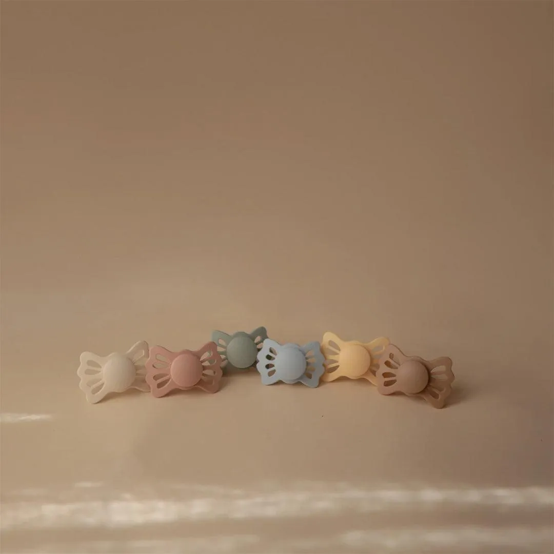 FRIGG Lucky Symmetrical Silicone Pacifier - 2 Pack - Silky Satin/Cream