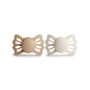 FRIGG Lucky Symmetrical Silicone Pacifier - 2 Pack - Silky Satin/Cream