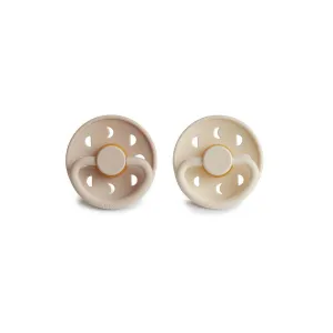 FRIGG Moon Phase Latex Pacifier - 2 Pack - Cream - Croissant