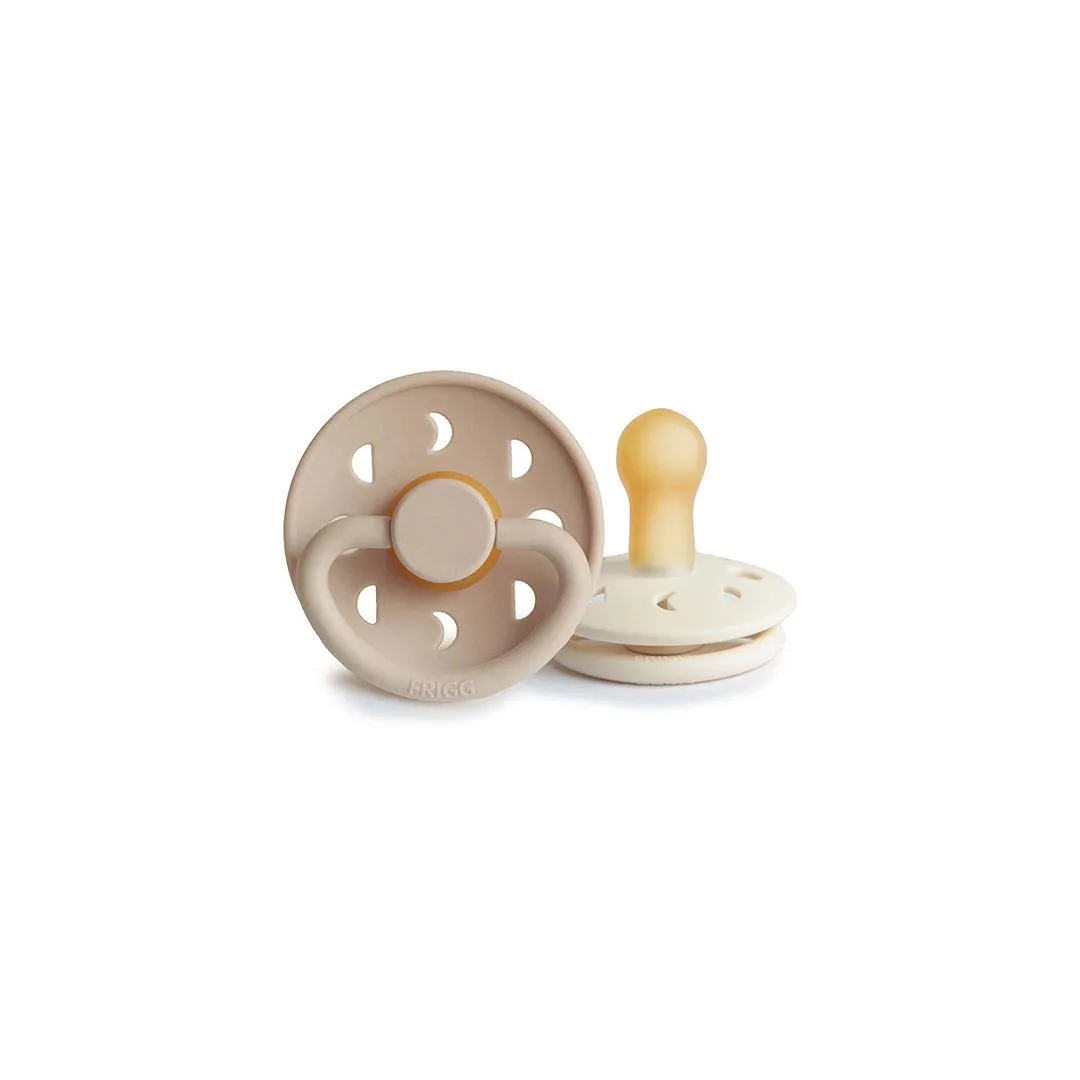 FRIGG Moon Phase Latex Pacifier - 2 Pack - Cream - Croissant