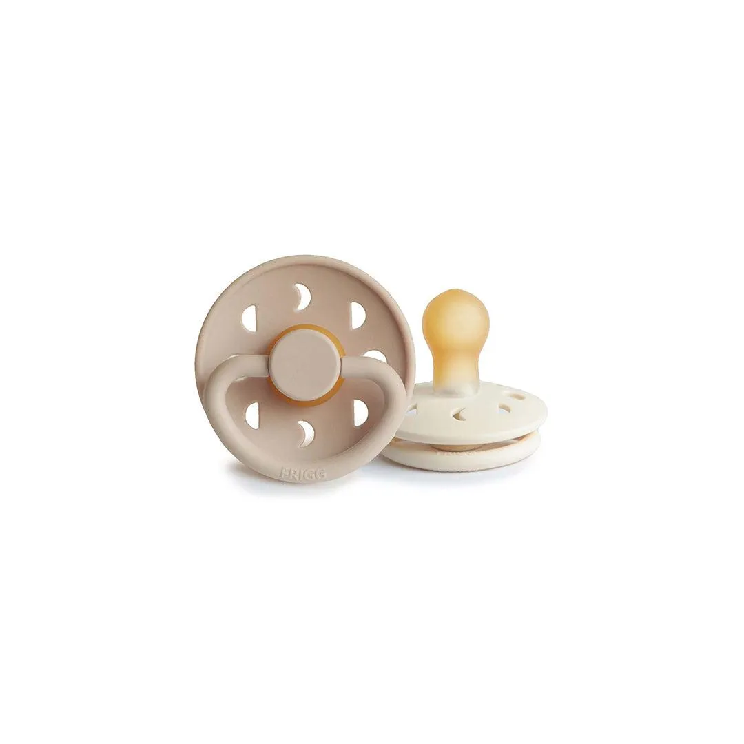 FRIGG Moon Phase Latex Pacifier - 2 Pack - Cream - Croissant