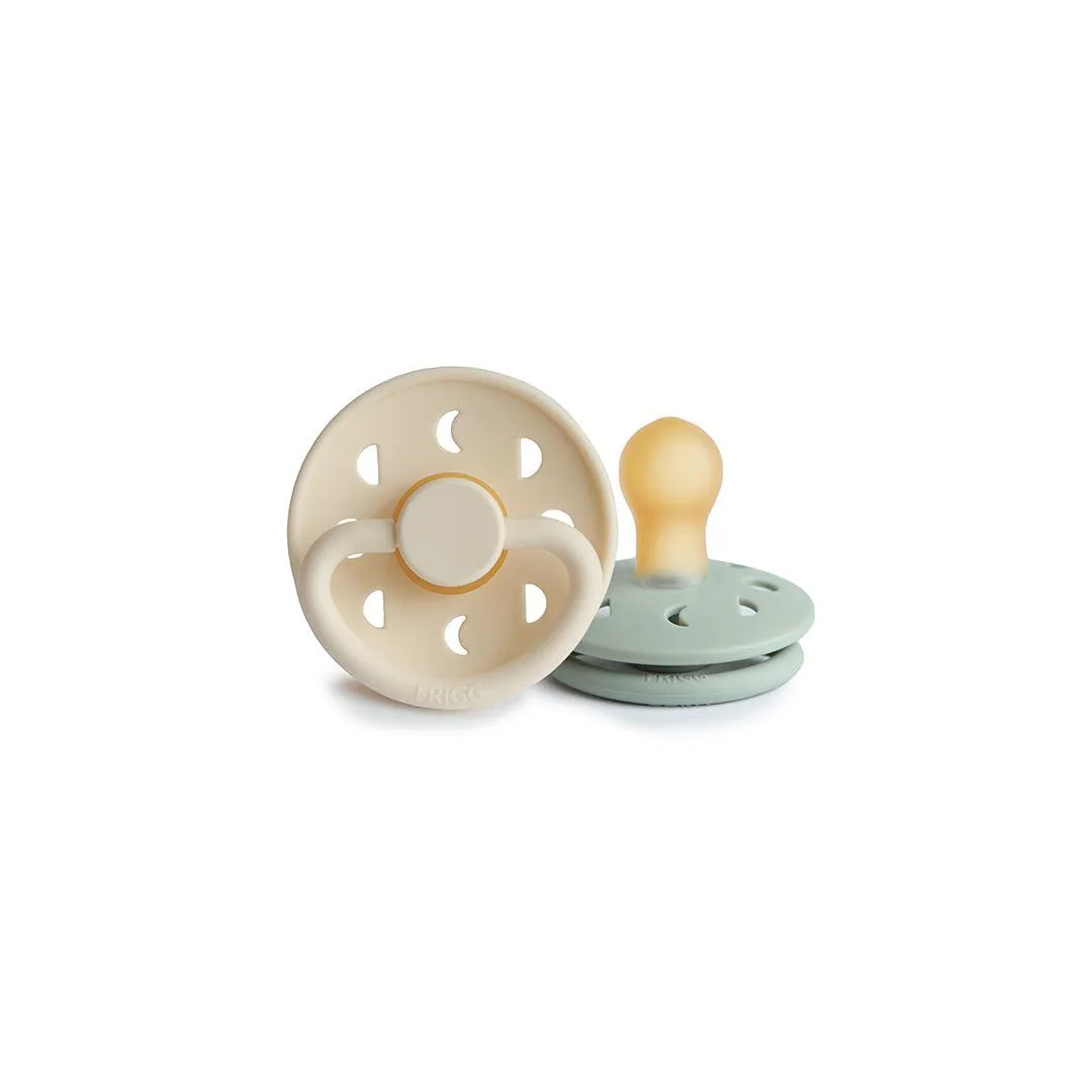 FRIGG Moon Phase Latex Pacifier - 2 Pack - Cream - Sage