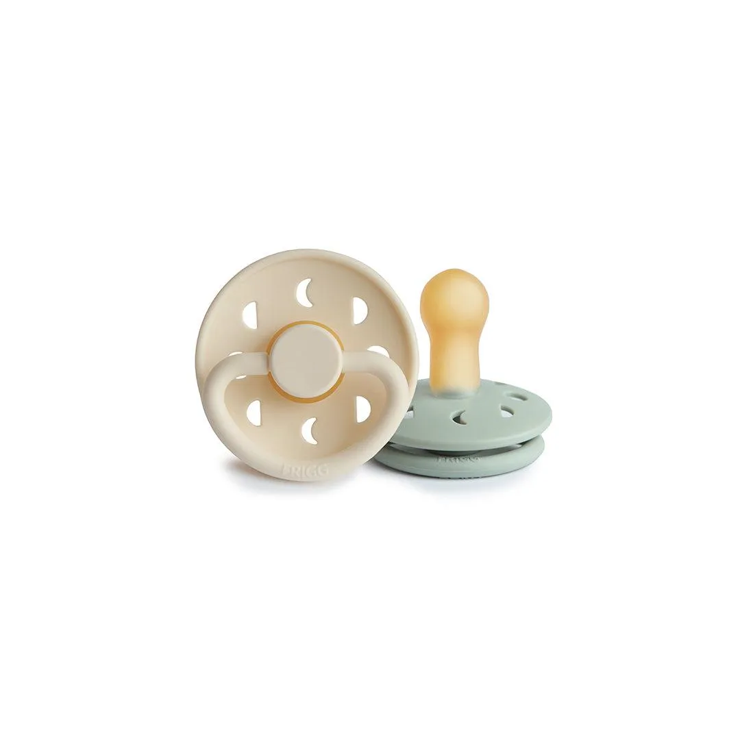 FRIGG Moon Phase Latex Pacifier - 2 Pack - Cream - Sage