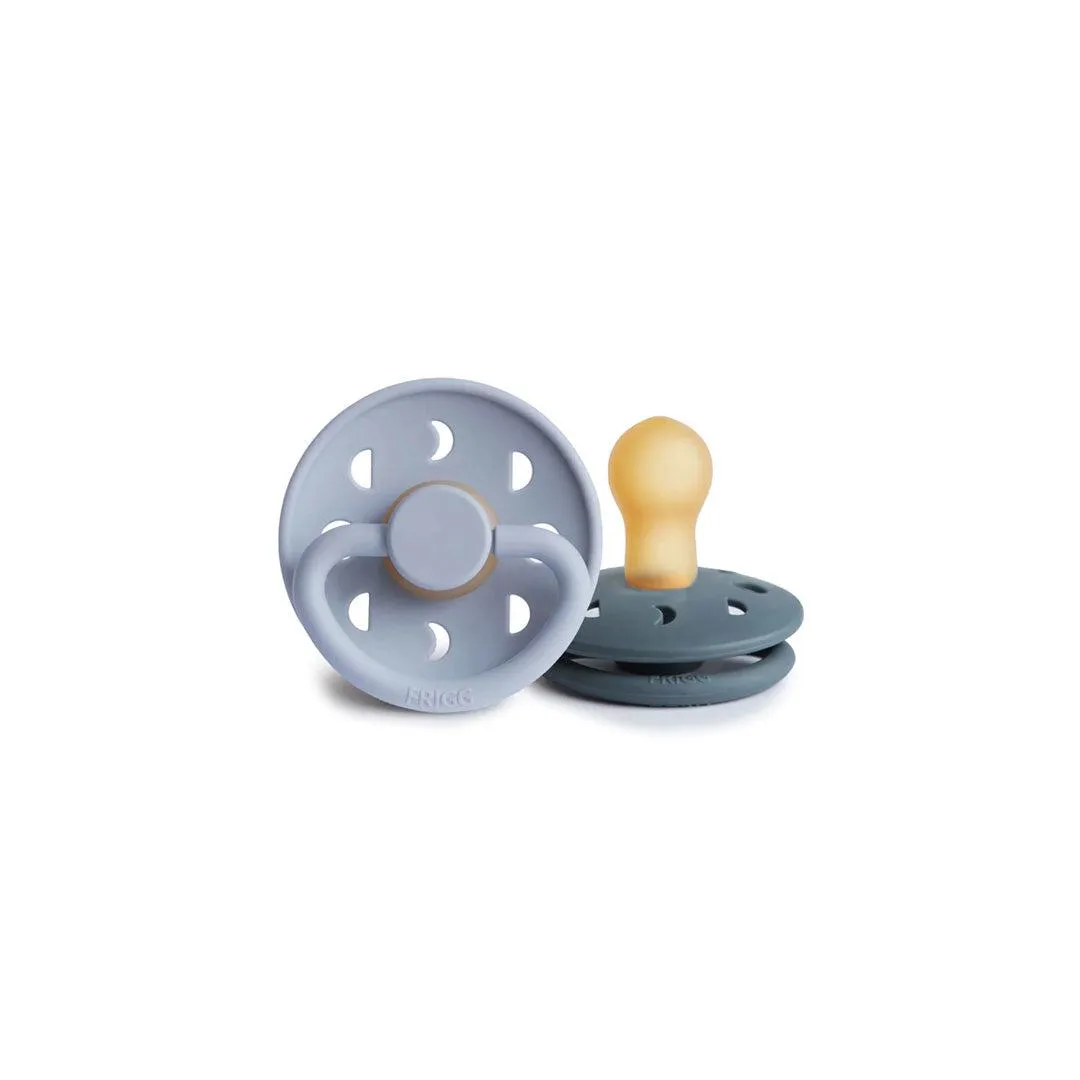 FRIGG Moon Phase Latex Pacifier - 2 Pack - Pack Powder Blue - Slate