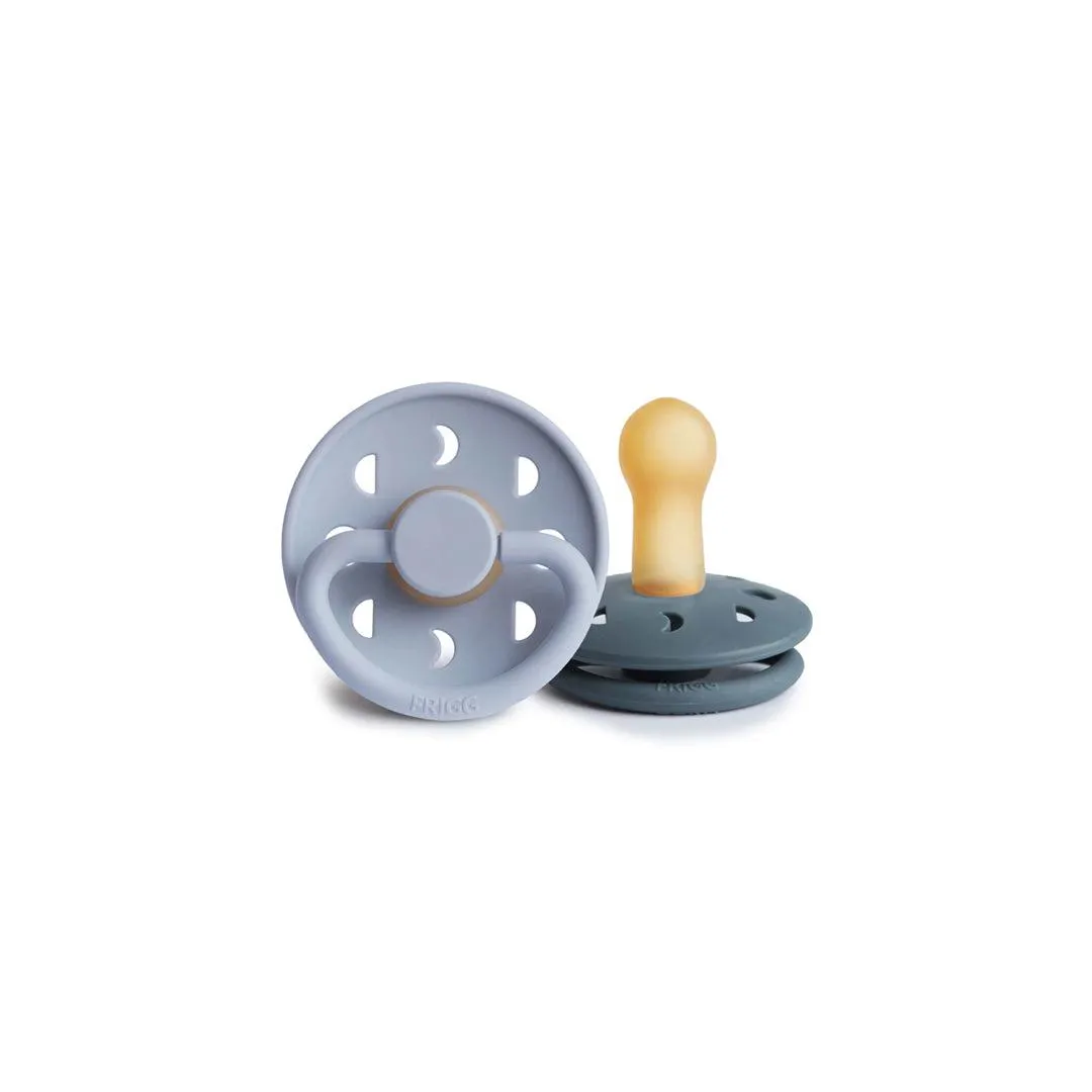FRIGG Moon Phase Latex Pacifier - 2 Pack - Pack Powder Blue - Slate