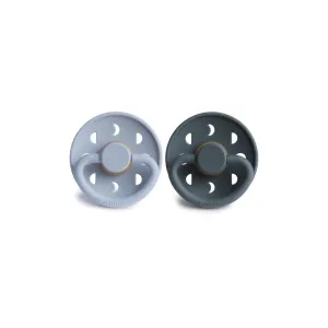 FRIGG Moon Phase Latex Pacifier - 2 Pack - Pack Powder Blue - Slate