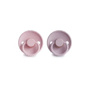 FRIGG Rope Latex Pacifier - 2 Pack - Baby Pink - Soft Lilac