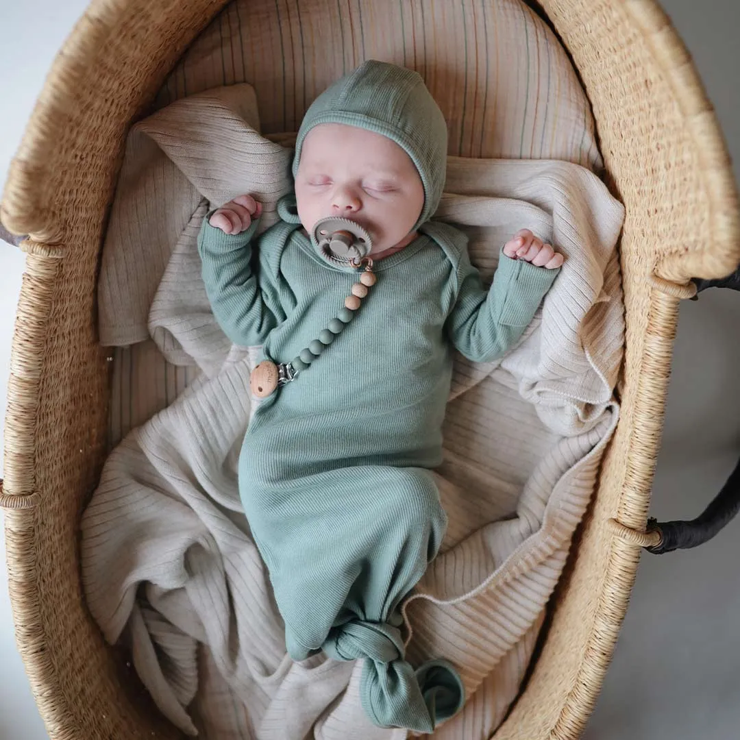 FRIGG Rope Latex Pacifier - 2 Pack - Cream - Sage