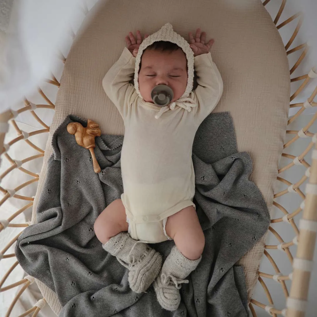 FRIGG Rope Latex Pacifier - 2 Pack - Croissant - Olive