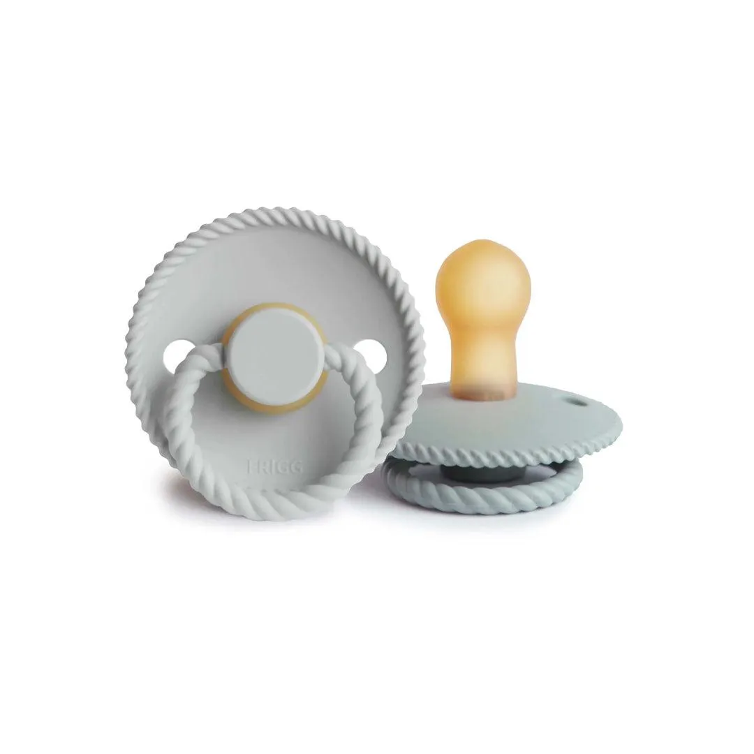 FRIGG Rope Latex Pacifier - 2 Pack - French Gray/Silver Gray