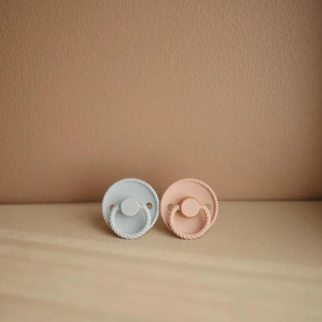 FRIGG Rope Latex Pacifier - 2 Pack - Ocean View - Powder Blue