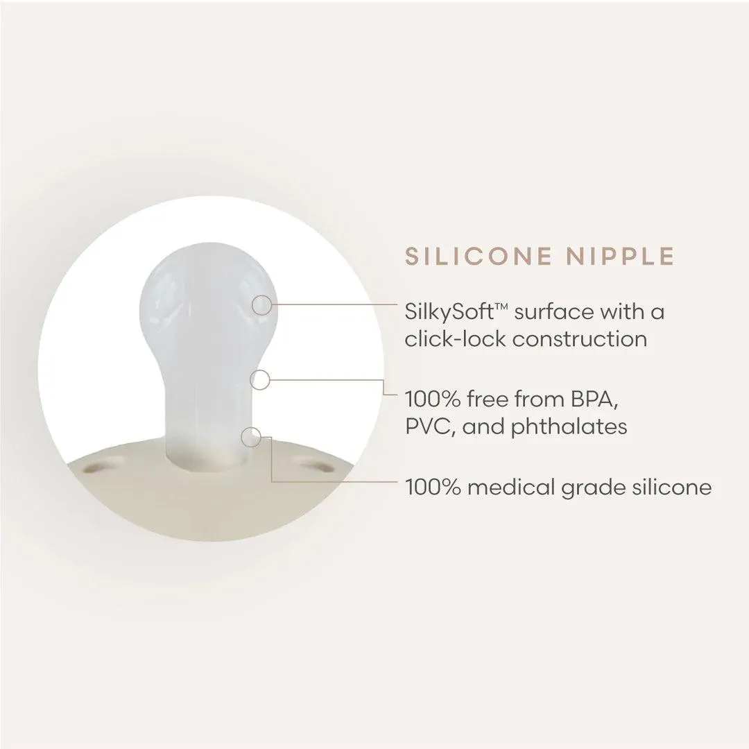 FRIGG Rope Silicone Pacifier - 2 Pack - Cream - Croissant