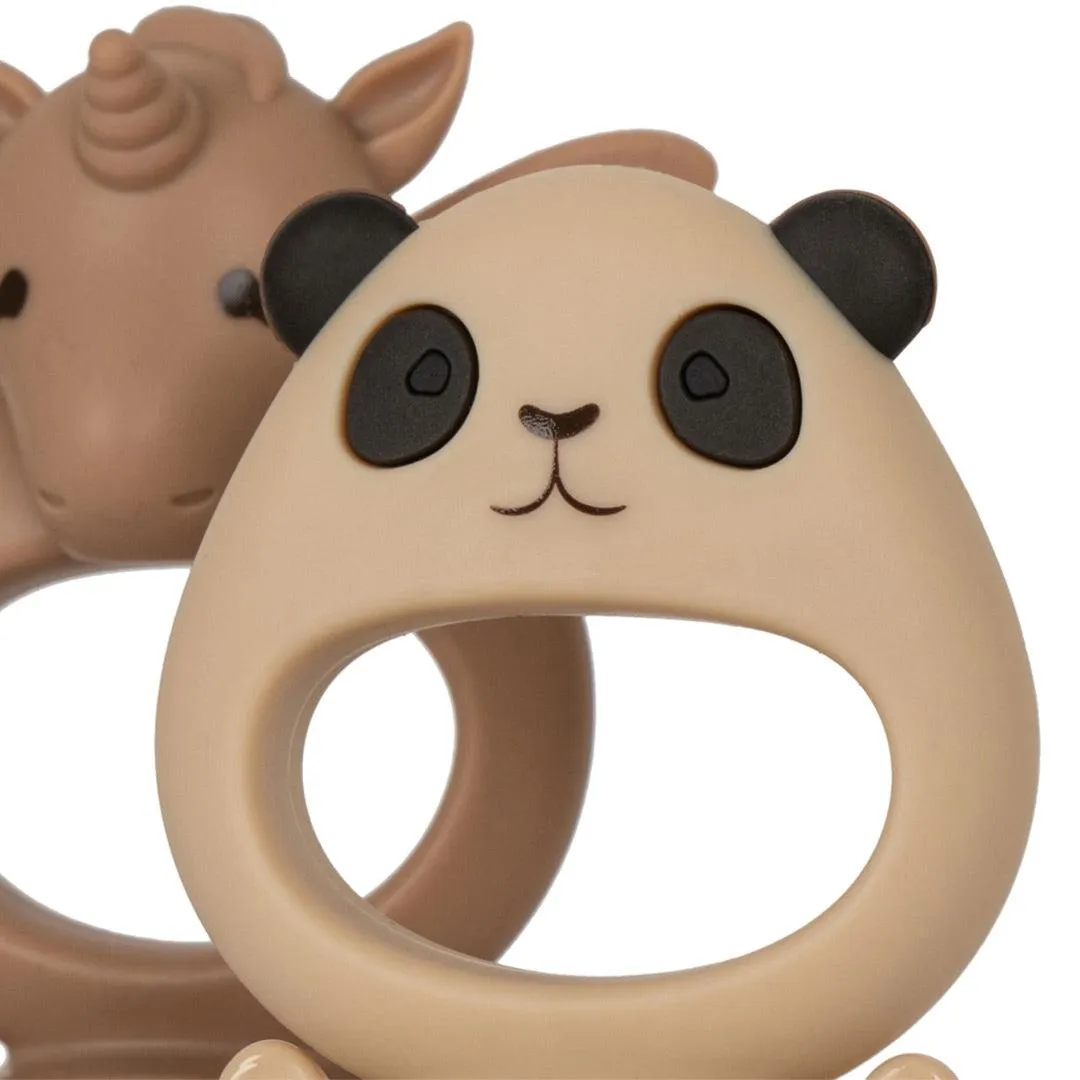 Konges Slojd Fruit Feeding Pacifier - 2 Pack - Shell/Blush - Unicorn And Panda